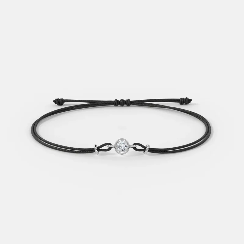 Braccialetto di corda con diamante 0.25 carati
