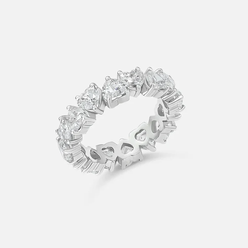 Anelli 98 Fedina Anello Girodito Eternity Collection Taglio Cuore
